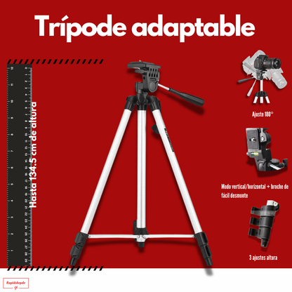 Tripode de aluminio solido para todo tipo de celular y cámara